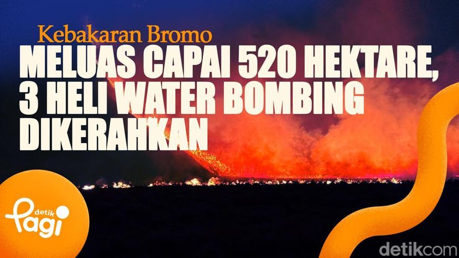 Video: Kebakaran Bromo Meluas Capai 520 Hektare, 3 Heli Water Bombing Dikerahkan