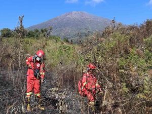 Jurus Kemenhut Gerak Cepat Padamkan Kebakaran Hutan di Gunung Rinjani