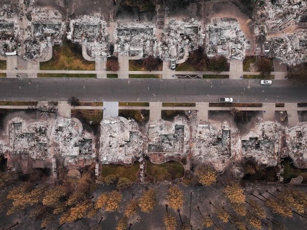 Potret Permukiman Spokane yang Hangus Dilalap Api
