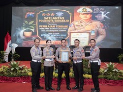 Satlantas Polresta Sidoarjo Raih Penilaian Terbaik Manajemen Rekayasa Lalin