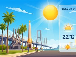 Surabaya Hari Ini Cerah, Suhu Tembus 31 Derajat Celsius