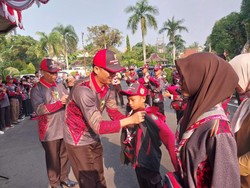 Lepas Kontingen Pramuka OKU ke Jamnas, Sekda: Jaga Nama Baik Daerah