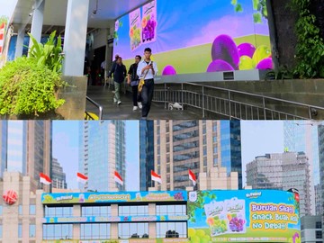 Ramai di Medsos, Komentar Warganet Soal Videotron 'Hujan Anggur' di Jakarta