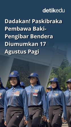 Video: Dadakan! Paskibraka Pembawa Baki-Pengibar Bendera Diumumkan 17 Agustus Pagi