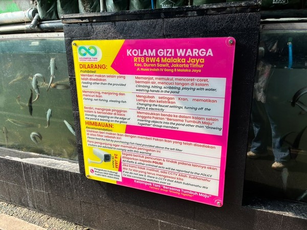 Kolam Gizi Warga di RT 08 RW 04 Malaka Jaya.