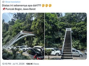 Tangga Viral di Puncak Ini Ternyata Menuju Coffee House Era Soekarno