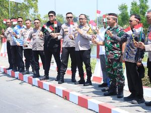 Jembatan Merah Putih Gresik Diresmikan, Kapolres: Buka Akses dan Ekonomi