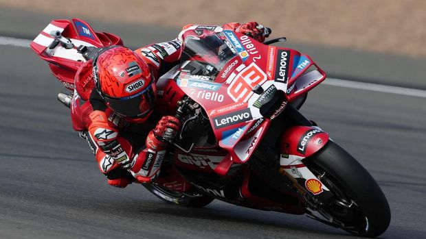 MotoGP - British Grand Prix - Silverstone Circuit, Silverstone, Britain - August 9, 2026 Ducati Lenovo Team's Marc Marquez in action during the warm up REUTERS/Paul Childs