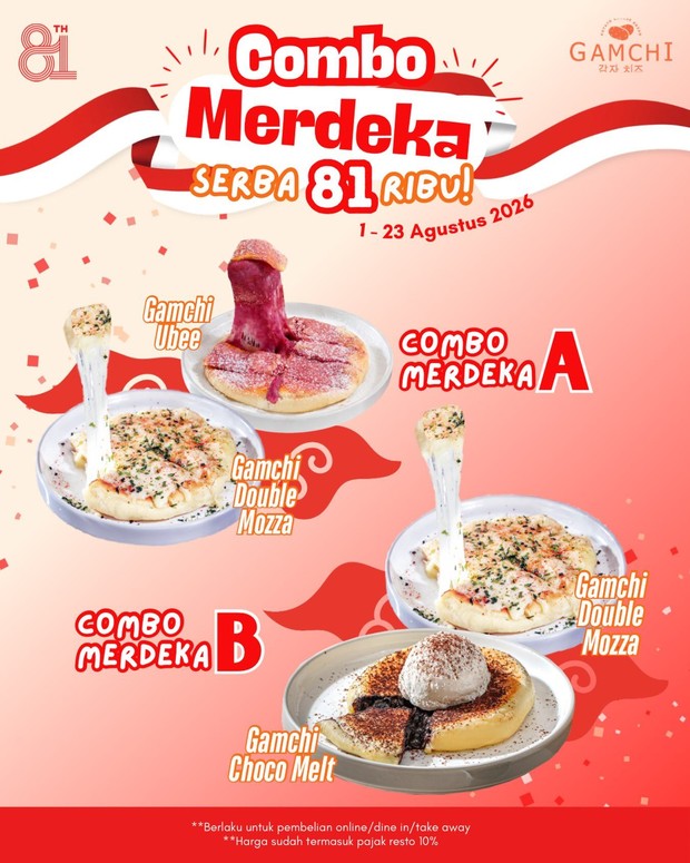 Promo Gamchi Combo Merdeka/ Foto: Instagram @gamchi.id promo kemerdekaan