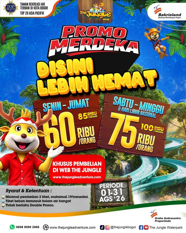 The Jungle Bogor Promo Merdeka/ Foto: Instagram @thejunglebook Promo Kemerdekaan