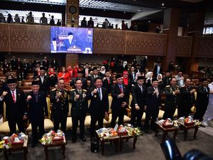 DPRD Sumsel Dengarkan Pidato Presiden, Tekankan Penguatan Sinergi Pusat-Daerah