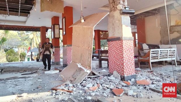 Hotel Jayakarta di Labuan Bajo pasca gempa, Sabtu 15 Agustus 2026.