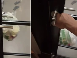 Pengantar Gantung Pesanan di Pagar, Makanan Malah Jatuh Berantakan!