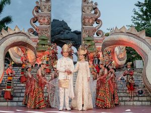 Megahnya Pernikahan Gamma Thohir dan Keelie, Bak Pesta Budaya di GWK Bali