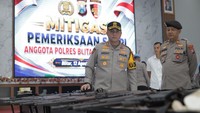 Senjata Api Personel Polres Blitar Diperiksa, Ini Tujuannya