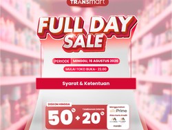 Hari Ini Transmart Full Day Sale! Serbu Pesta Diskon Meriah 50% + 20%