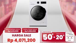 Mesin Cuci Front Load 7kg Diskon Gede di Transmart Full Day Sale
