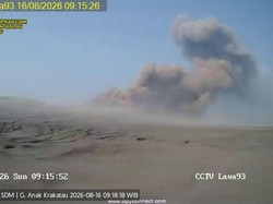 Gunung Anak Krakatau Erupsi, Kolom Abu Capai 357 Meter