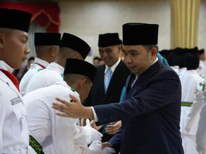 Pesan Bupati Fawait saat Kukuhkan Paskibraka Jember