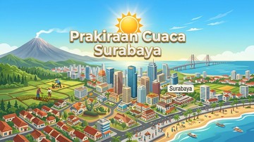Cuaca Surabaya Hari Ini Cerah Berawan tapi Suhu Tembus 35 Derajat Celsius