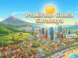Prakiraan Cuaca Surabaya Hari Ini: Cerah, Suhu Mencapai 34 Derajat Celsius