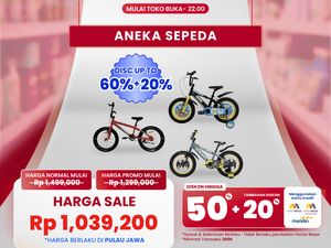 Aneka Sepeda Diobral Murah di Transmart Full Day Sale