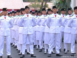 Formasi Lengkap Paskibraka Tim Indonesia Beradaulat di Upacara HUT ke-81 RI