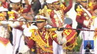 Isra Mashel Pimpin Drum Corps Pelopor Cenderawasih di Kirab Bendera Merah Putih