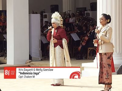 Melly Goeslaw dan Kris Dayanti Bawakan 2 Lagu di Upacara HUT ke-81 RI