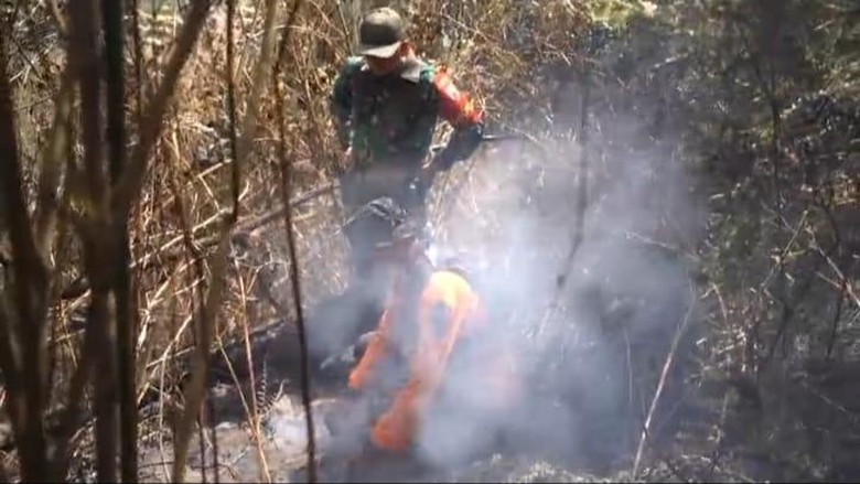 Tebing Terjal Tak Halangi Operasi Mitigasi Karhutla Susulan di Bromo