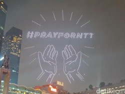 Drone Show Malam Merdeka di HI Tampilkan Pesan Pray for NTT
