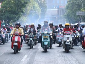 Ratusan Bikers Konvoi Kebangsaan Meriahkan HUT ke-81 RI di Kota Tangerang