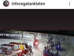Viral Gerombolan Motor Bersenjata Tajam Ngamuk di Klaten