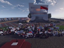 Rayakan HUT RI ke-81, Mahasiswa Binus Gelar Upacara Bendera Virtual di Roblox