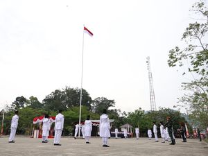 PLBN Aruk Gelar Upacara HUT RI, Tegaskan Pembangunan Kawasan Perbatasan