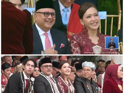 Beda Gaya Maia Estianty & Mulan Jameela di Upacara Penurunan Bendera HUT RI