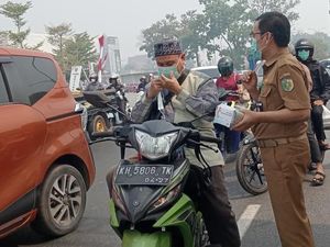 Asap Makin Pekat, Dinkes Palangka Raya Bagikan Masker-Siapkan Oksigen