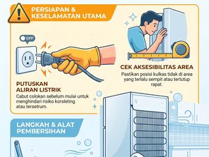 Infografis: 3 Trik Bersihkan Belakang Kulkas Tanpa Repot Digeser
