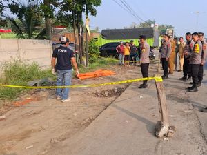 Pria Tanpa Identitas Tewas di Pinggir Jalan Lampung Ternyata Dilindas Sopirnya