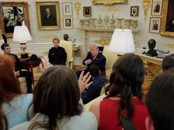 Ditanya Soal Kim Jong Un, Trump Ngamuk ke Wartawan: Diam! Diam!