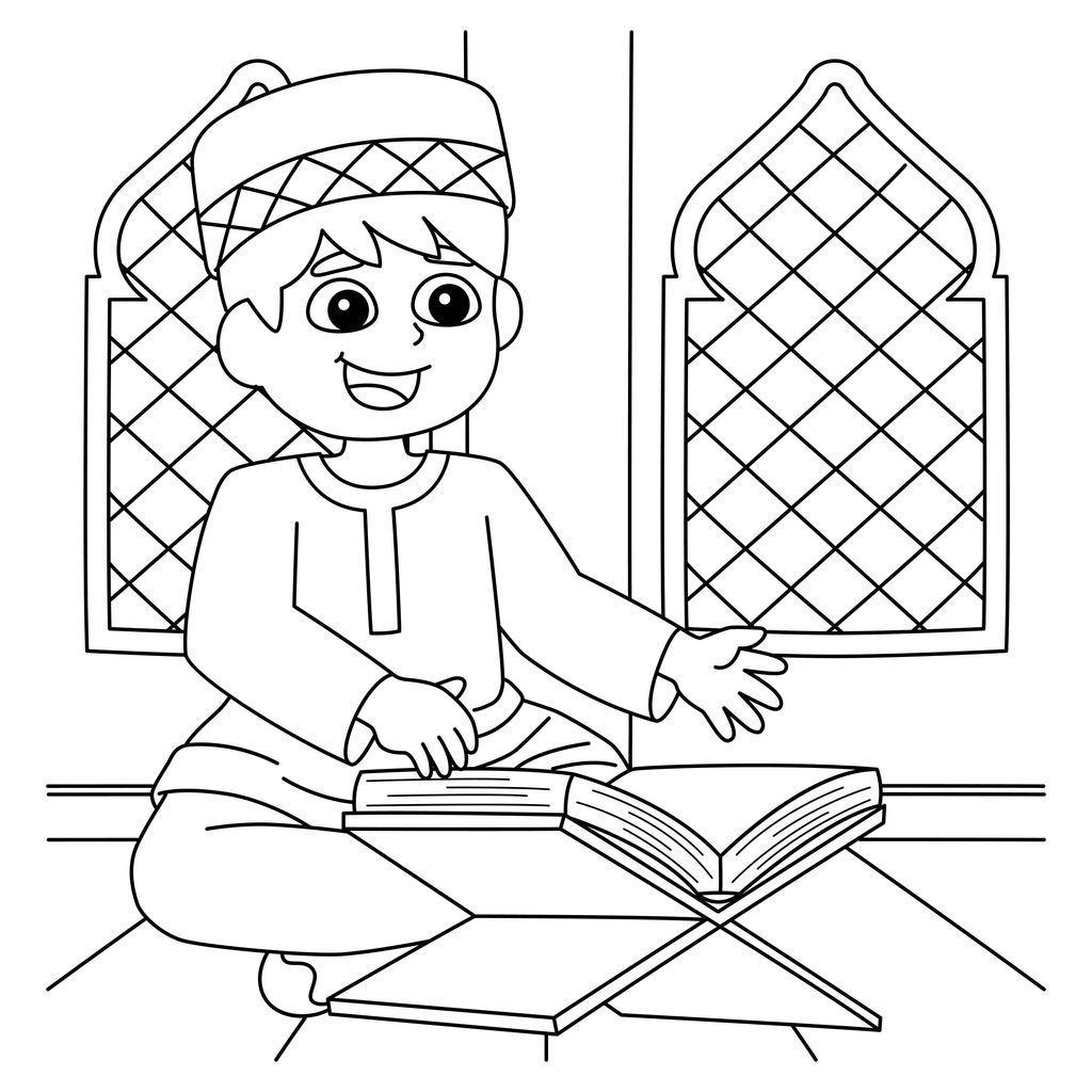 Gambar Mewarnai Bertema Maulid Nabi