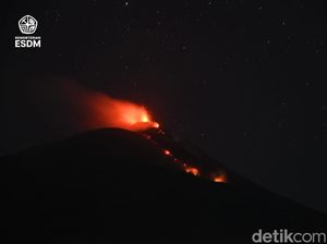 Gunung Ile Lewotolok Erupsi 158 Kali, Lava Mengalir 1,2 Km