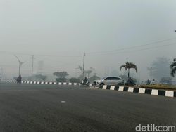 Kabut Asap di Banjarbaru Begitu Tebal hingga Jarak Pandang Hanya 10 Meter