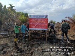 Kemenhut Segel dan Selidiki Area Hutan Produksi Terbakar di Muba