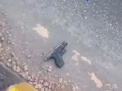 Heboh Pemotor Berpistol Kecelakaan di Slawi Tegal