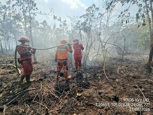 Karhutla di OKI Capai 85 Hektare, Satgas Gabungan Upayakan Pemadaman