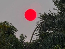 Matahari Merah di Palangka Raya, Kenapa? Ini Penjelasan Ilmiahnya