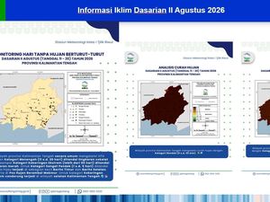 Sungai Barito di Kalahien Menyusut, BMKG Sebut Puncak Kemarau