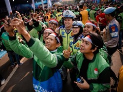 Antusiasme Ojol Kamtibmas Cek Kendaraan Gratis di Kopdar Kebangsaan Metro Jaya