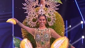 Bikin Salfok! Miss Universe Thailand Pakai Gaun Durian hingga Tom Yum